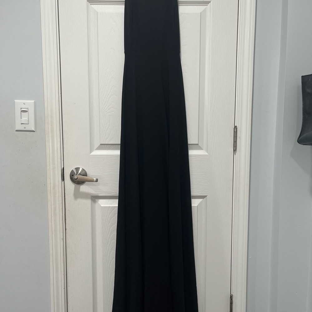 Elegant Black Halter Maxi Dress